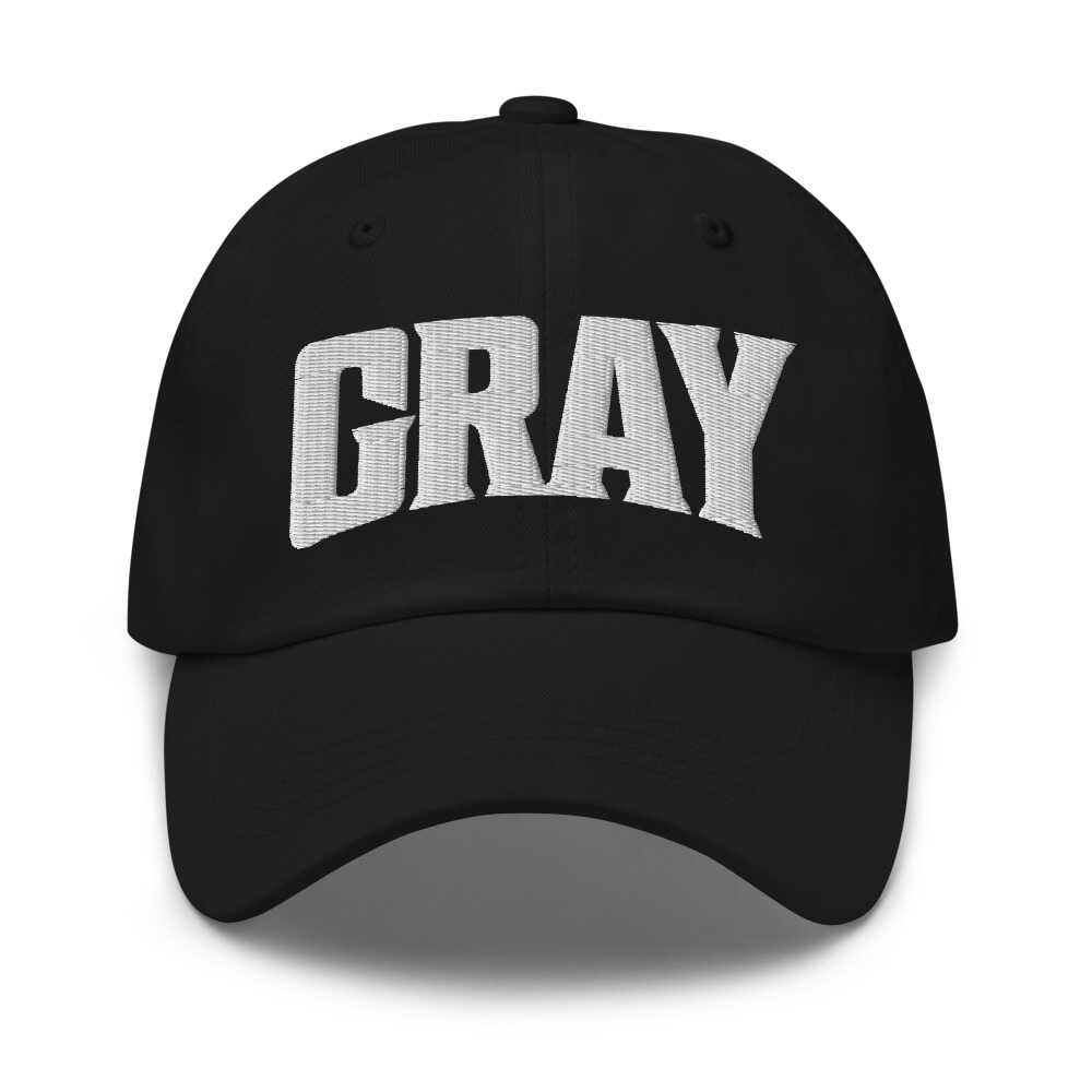 Gray Louisiana LA Embroidered Dad Hat