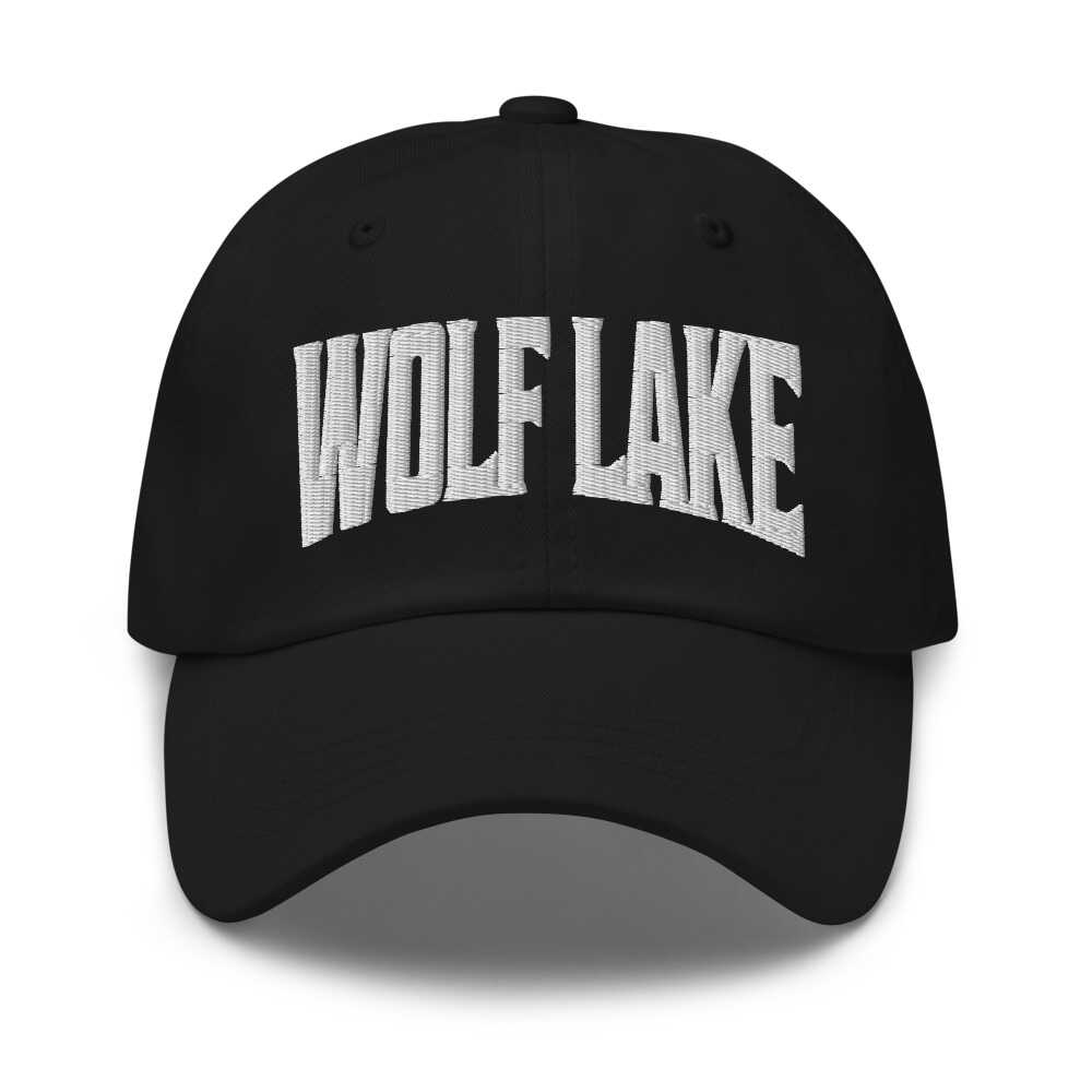 Wolf Lake Michigan MI Embroidered Dad Hat